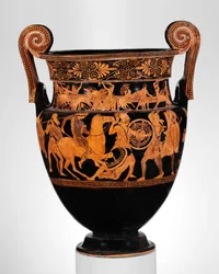 Volutkrater i terrakotta, ca 450 f.Kr.